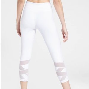 Athleta Pants - Athleta white Mantra mesh Capri Crop Legging tight Athleta Pants - Athleta white Mantra mesh Capri Crop Legging tight